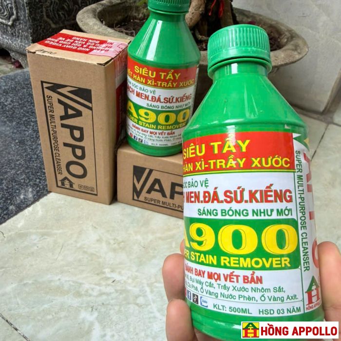 Cách chùi gạch men bị cháy nhanh sạch bằng APPO A900
